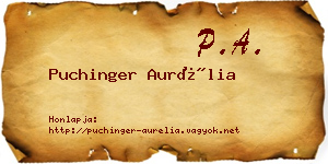 Puchinger Aurélia névjegykártya
